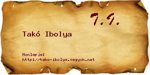 Takó Ibolya névjegykártya